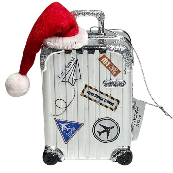 Luggage Suitcase Christmas Tree Ornament Travel Agent Stewardess Pilot Cruise - Picture 1 of 11